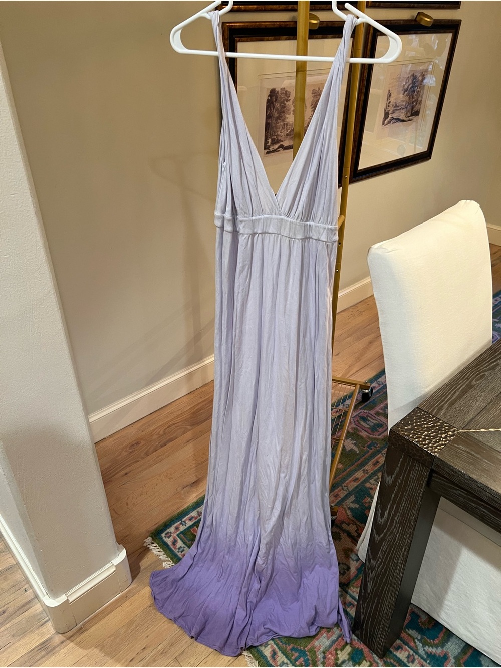 Gypsy 05 Lavender to Deep Purple Ombre Maxi Dress